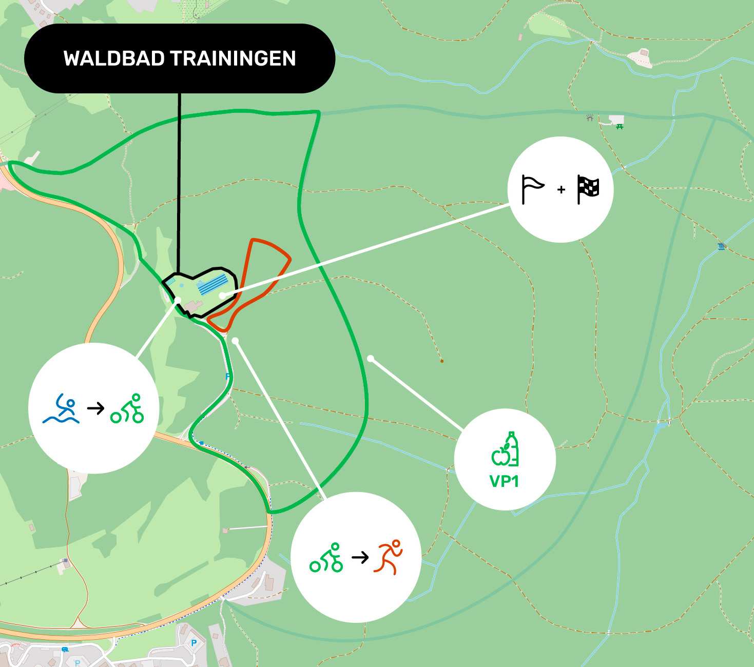 Kindertriathlon Karte